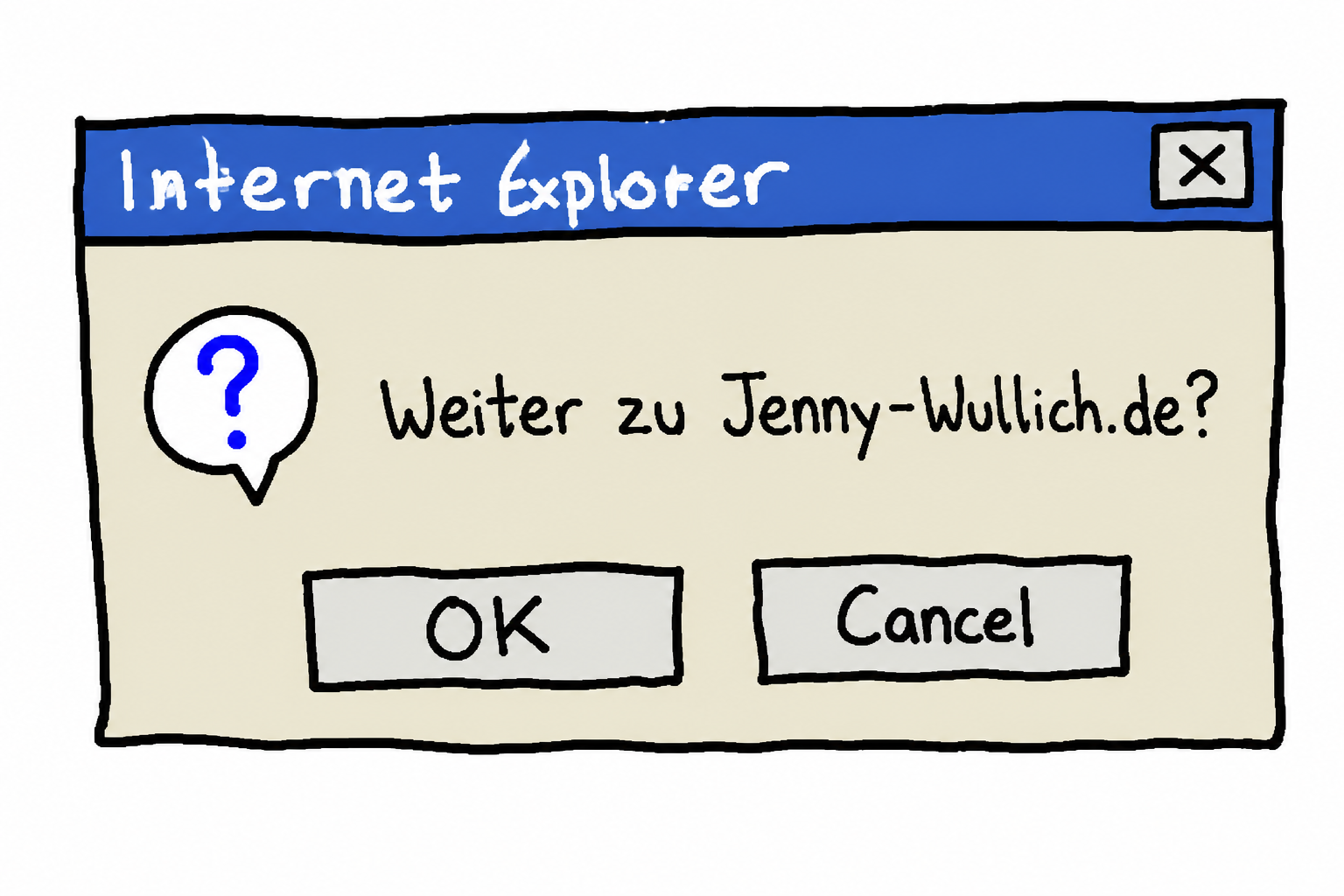Internet-Explorer-Dialog: Weiter zu Jenny-Wullich.de?